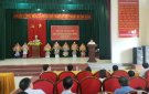 Hội nghị công bố và trao quyết định của Ban Thường vụ Huyện ủy Yên Định về công tác cán bộ tại xã Yên Trường.